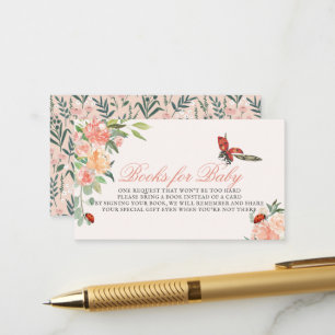 Little Lady Ladybug Rose Babydusche Buchanfrage Begleitkarte