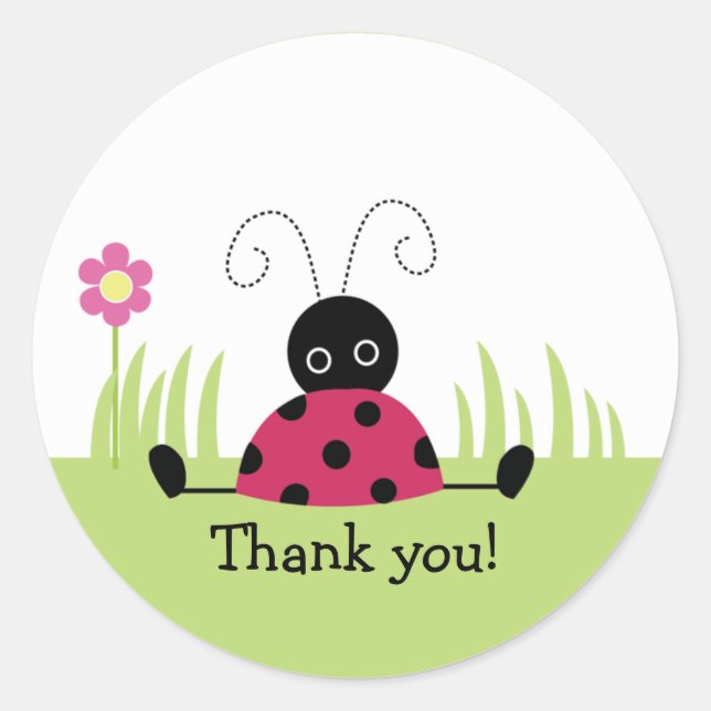 Little Ladybug Danke, dass Sie Stickers bevorzugen (Vorderseite)