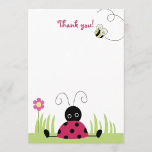 Little Ladybug Flat Merci cartes de notes