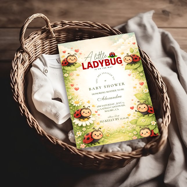 Little Ladybug Garden Celebration Baby Shower Einladung (Von Creator hochgeladen)