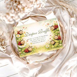 Little Ladybug Garden Celebration Diapper Raffle Begleitkarte