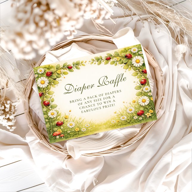 Little Ladybug Garden Diapper Raffle Begleitkarte (Von Creator hochgeladen)