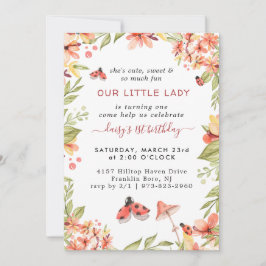 Little Ladybug | Invitation de fête d'anniversaire