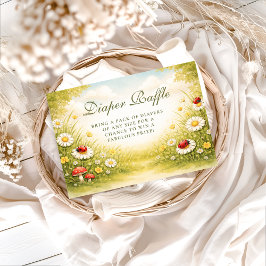 Little Ladybug Meadow Celebration Diapper Raffle Begleitkarte