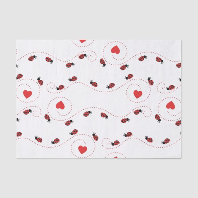 Little Ladybug Muster Party Seidenpapier (Vorderseite)
