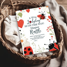 Little Ladybug Spring Baby Duwer Diapper Raffle Begleitkarte