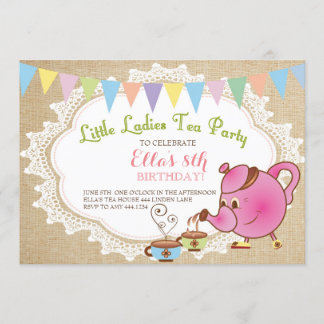 Little Ladys Tea Party Geburtstagseinladungen Einladung