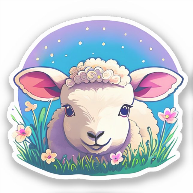 Little Lamb Aufkleber (Vorderseite)