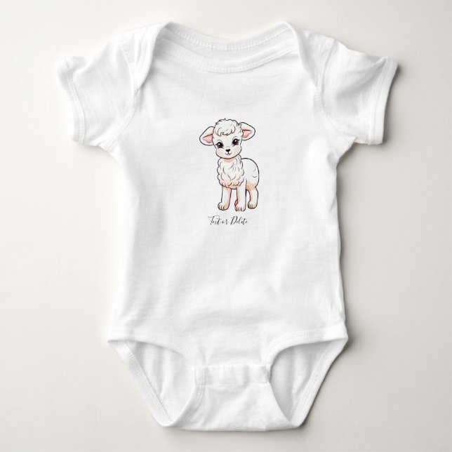 Little Lamb Baby Bodysuit Baby Strampler (Vorderseite)