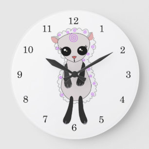 Little Lamb Große Wanduhr