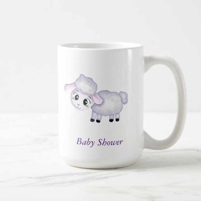 Little Lamb Sheep Baby Dusche positiv Kaffeetasse (Rechts)