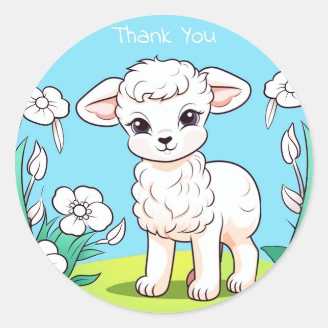 Little Lamb Sticker (Vorderseite)