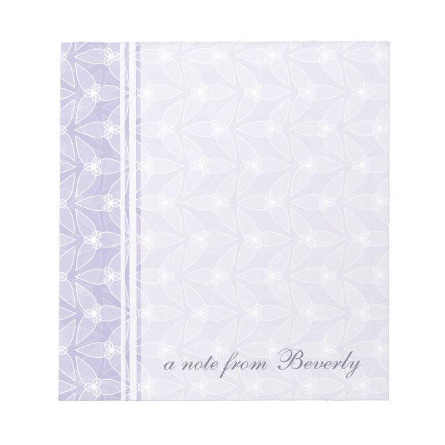 Little Leaf Personalisiert Notepad - Periwinkle Notizblock (Vorderseite)