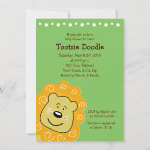 Little Leo Lion Baby Shower Einladung 5 x 7