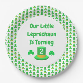 Little Leprechaun Birthday Pappteller