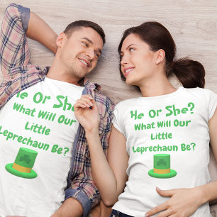 Little Leprechaun Gender Reveal T-Shirt