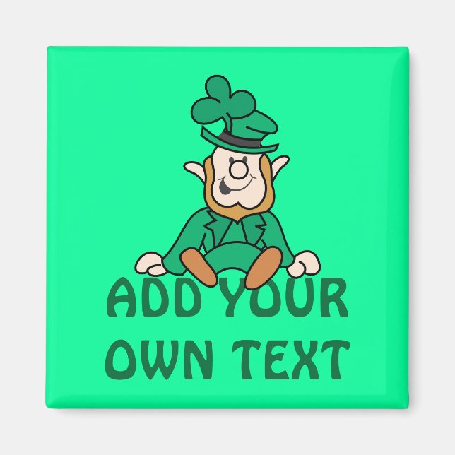 Little Leprechaun - Ihren eigenen Text hinzufügen Magnet (Vorne)