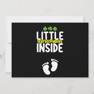 Little Leprechaun Inside Schwangerschaft Schwanger Einladung