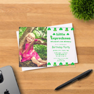 Little Leprechaun Kindergeburtstag Acryleinladungen