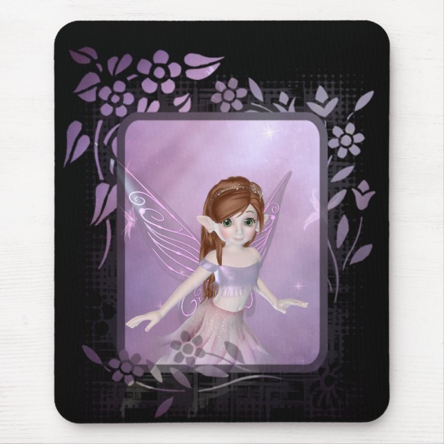 Little Lila Fairy Design 2 - Fantasy Mousepad (Vorne)