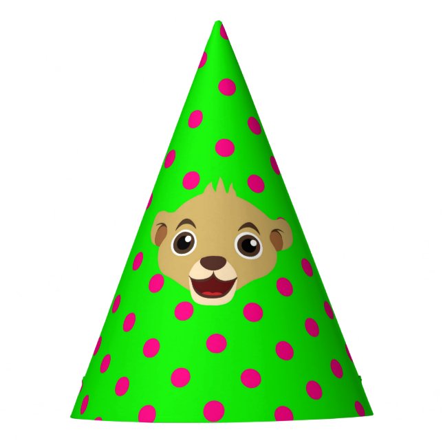 Little Lion Birthday Party Hat Partyhütchen (Vorderseite)