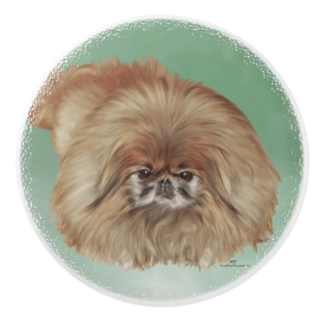 Little Lion Dog Keramikknauf (Vorderseite)
