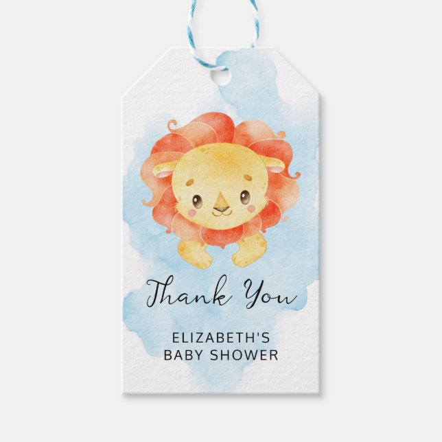 Little Lion ist eine junge Blue-Baby-Show Geschenkanhänger (Vorderseite)