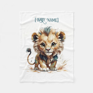 Little Lion Personalisiert Fleecedecke