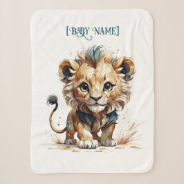 Little Lion Personalisiert Sherpadecke