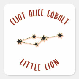 Little Lion Quadratischer Aufkleber