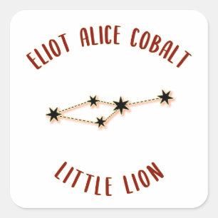 Little Lion Quadratischer Aufkleber
