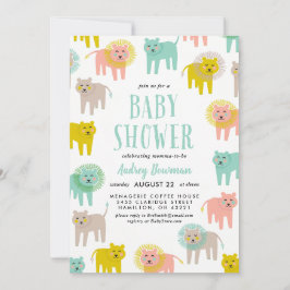 Little Lions Gender Neutral Baby Shower Einladung