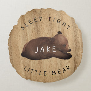 Little Lodge Bear Rundes Kissen