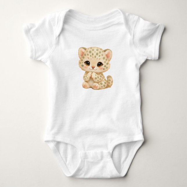 Little Love Buds – Zuri the Cheetah  Baby Strampler (Vorderseite)