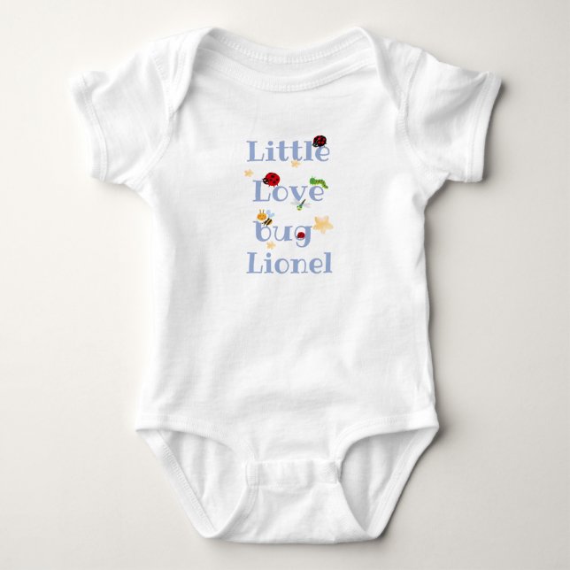Little love bug - baby name baby strampler (Vorderseite)
