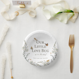 Little Love Bug Baby Shower Geschlechtsneutral Pappteller