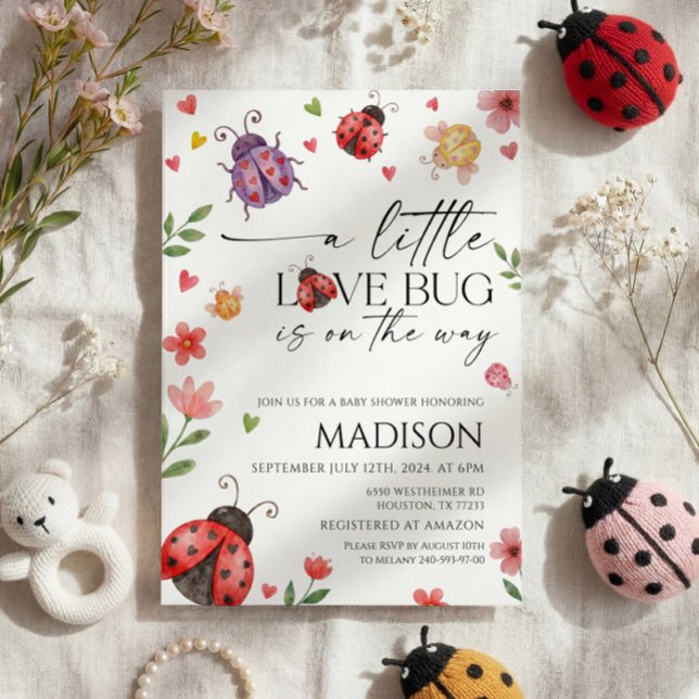 Little Love Bug Baby Shower Invitation (Créateur téléchargé)