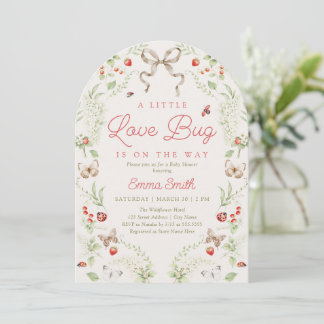 Little Love Bug Wildflower Girl Baby Shower Einladung