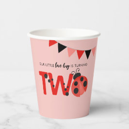 Little Love Bug wird zwei Marienkäfer-Papierbecher Pappbecher