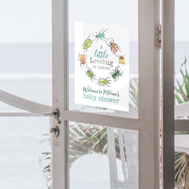 Little Lovebug Baby Dusche Willkommen Fensteraufkleber (Von Creator hochgeladen)