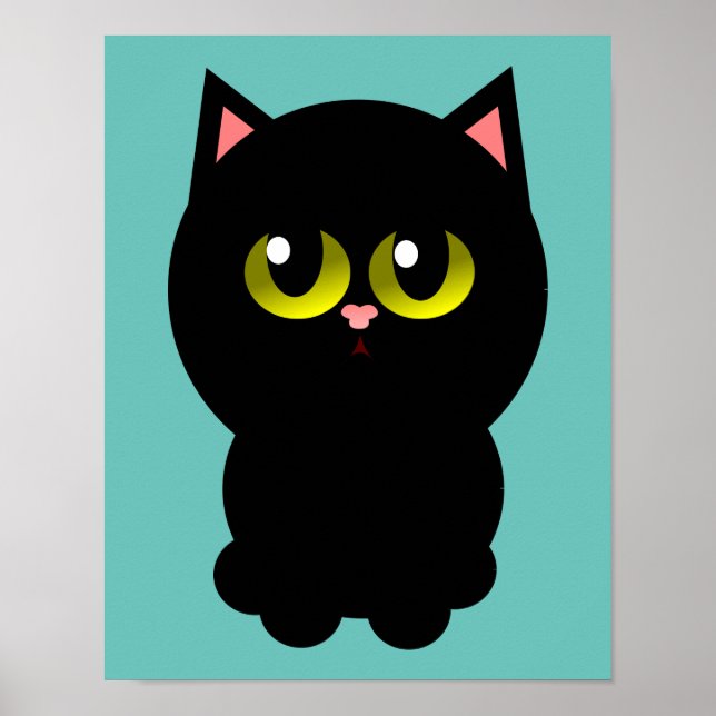 Little Lucky Black Cat Poster (Vorne)