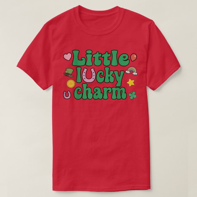 Little Lucky Charm Retro St Patricks Day Irish Sha T-Shirt (Design vorne)