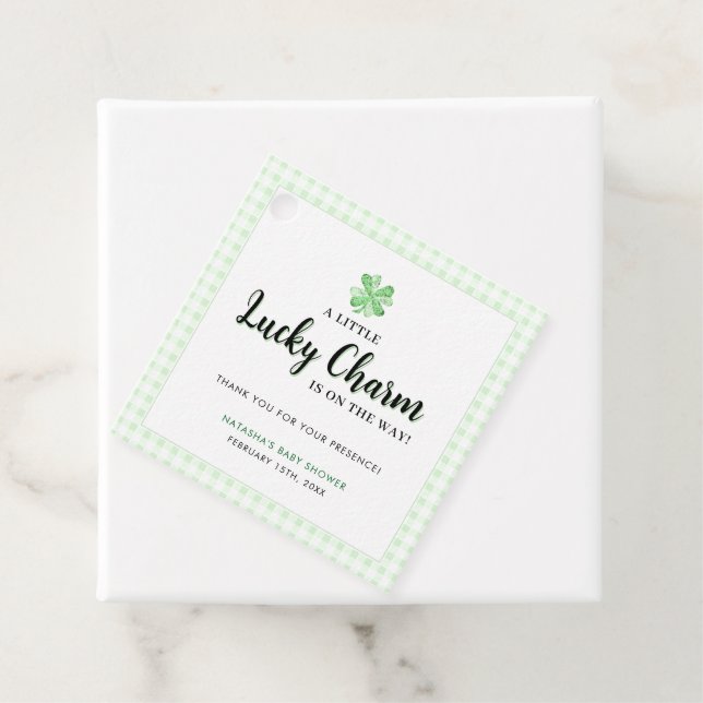 Little Lucky Charm | St Patrick's Day Baby Shower Geschenkanhänger (Beispiel)