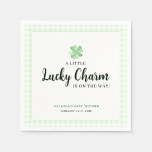 Little Lucky Charm   St Patrick's Day Baby Shower Serviette
