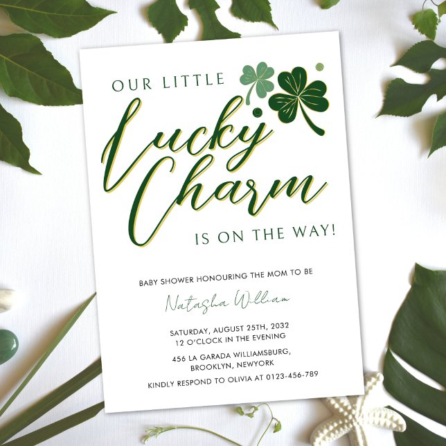 Little Lucky Charm St Patrick's Irish Baby Shower Einladung (Von Creator hochgeladen)