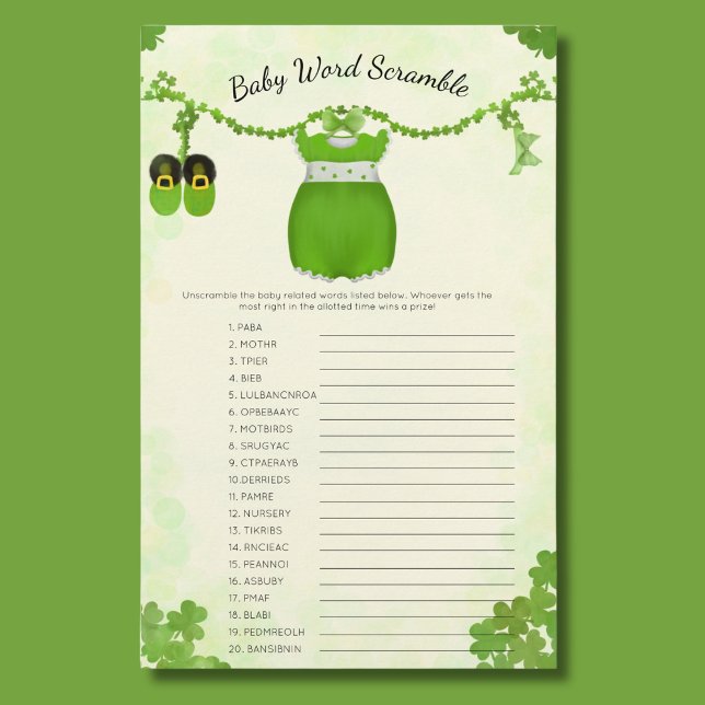 Little Lucky One Kleeblatt Baby Girl Word Search (Von Creator hochgeladen)