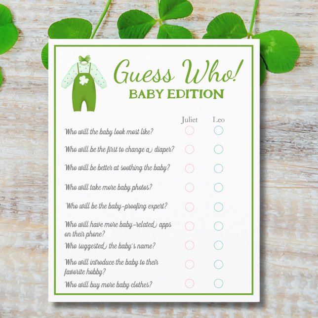 Little Lucky One Kleeblatt Baby Ratet Who Baby Flyer (Von Creator hochgeladen)
