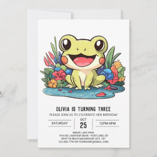 Little Magical Frog Digital Geburtstag Einladung