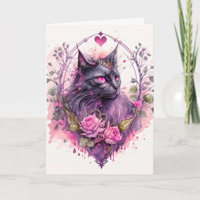 Little Majestic Kitty Cat Witz | Halloween Karte (Vorderseite)