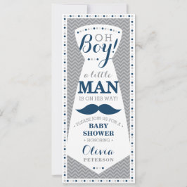 Little Man Baby Shower Einladung, Krawatte, Marine Einladung